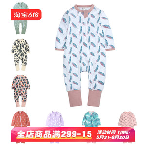 新款长袖纯棉衣服连体衣包手包脚婴儿哈衣爬服幼儿春秋宝宝女睡衣