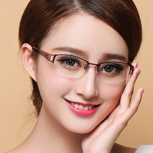老花眼镜女时尚超轻优雅防辐射防疲劳老光镜变色高清50/150/500度