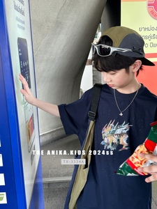 阿尼卡ANIAK韩国童装夏男女童短袖T恤简约好搭街舞街拍潮酷嘻哈