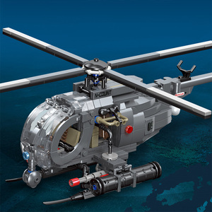 小鸟武装直升机眼镜蛇军事战斗飞机阿帕奇黑鹰重型运输机拼装积木
