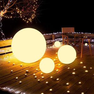 LED发光球充电遥控圆球 球形灯月球户外防水太阳能庭院地插草坪灯