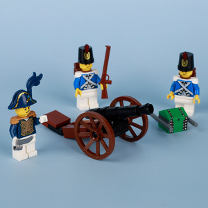 MOC中古南北战争拿破仑火炮武器人仔模型小颗粒拼插积木兼容乐高