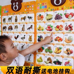 0-6岁宝宝有声挂图拼音四声调学习幼儿童发音早教字母表墙贴全套