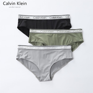 CalvinKlein/CK三角内裤女经典款纯棉中腰舒适透气包臀底裤