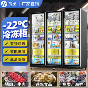 加承冷冻柜商用冰箱网红烧烤展示柜立式风冷无霜速冻低温冻品冰柜