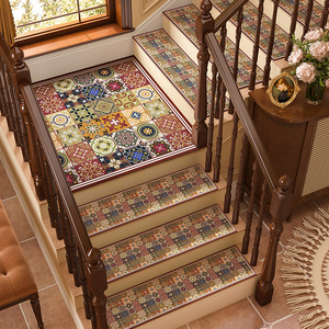 美式楼梯踏步垫可擦洗免胶自粘防滑地毯复式loft台阶垫耐用地垫子