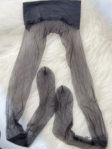 元宝裤裆部全透明微亮丝袜极薄空气感丝滑0.01D高密冰丝加长连袜
