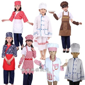 儿童寿司表演服幼儿男女小厨师面包师西点甜品师服务员角色扮演服