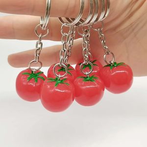 创意仿真西红柿钥匙扣树脂番茄钥匙链包包挂件活动礼品现货
