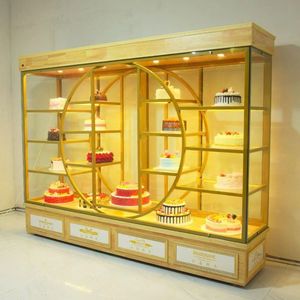 生日蛋糕模型展示柜面包店糕点中岛商用模型烘焙房收银台中岛边柜