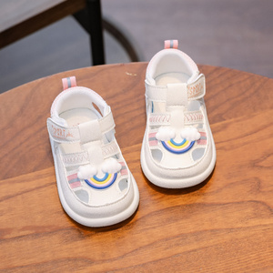 夏季一岁女宝宝凉鞋婴儿鞋子学步6一12个月软底机能防掉小童透气