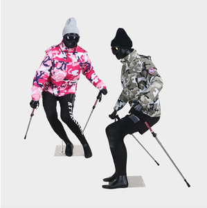 户外体育品牌服装店肌肉男女滑雪姿势运动模特道具专业假人模特架