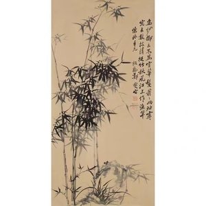 郑板桥清代著名画竹名家臻品级拍卖三尺国画水墨画