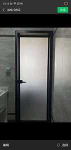 郑州定做极简厨房门卫生间门极窄边钛美合金平开门双层钢化玻璃