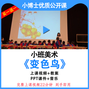 幼儿园优质课小班美术《变色鸟》公开课视频教案PPT课件