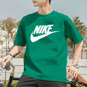 绿色短袖耐克正品男Nike运动体恤篮球休闲半袖透气上衣T恤AR5005