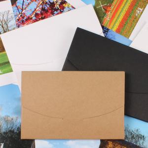 100个复古牛皮纸明信片封套盒子收纳创意信封包装盒礼品卡片定做