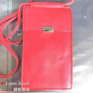 阿玛尼 口红包香水包 钥匙包 卡包 红色人造革斜挎包可爱化妆包