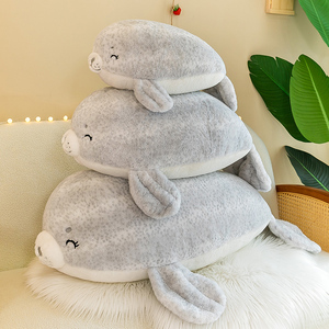 海洋馆海底世界海豹毛绒玩偶海豚抱枕可爱治愈系娃娃少女生日礼物