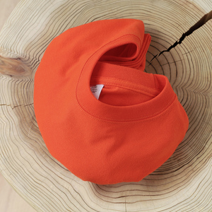 210g纯棉脏橘色t恤女橙红色短袖南瓜色阿美咔叽宽松上衣男夏季潮