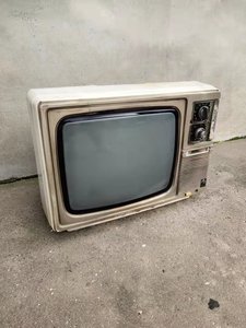 怀旧老物件80年代70旧货收藏品黑白电视机古董老式旧复古摆件装饰