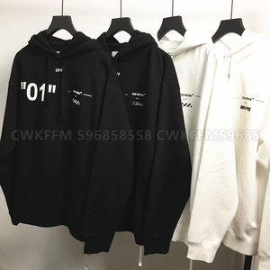 CWKFFM OW OFF 18ss WHITE香港限定 01条纹  02宗教 卫衣 帽衫
