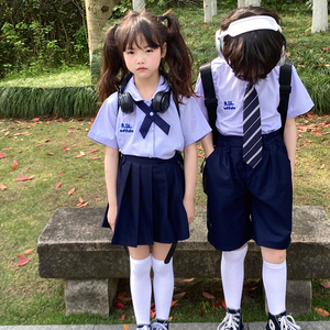 泰国泰式儿童校服套装夏季幼儿园男女童园服小学生班服jk制服衬衫