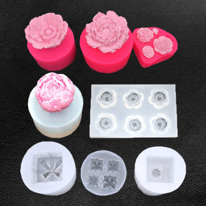 水晶滴胶立体3D花芙蓉玫瑰模具硅胶饰品