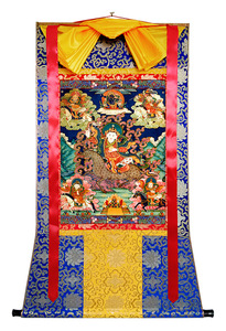 定制西藏唐卡0031五守舍神 手工布艺装裱挂画尼泊尔风格非手绘