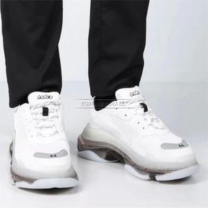 Balenciaga/巴黎世家 Triple S 白棕色透明水晶气垫 老爹鞋运动鞋