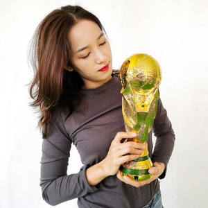 2024国家队世界杯梅西足球大力神杯奖杯模型C罗迷纪念装饰品摆件