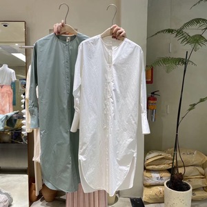 DT广州UUS白衬衫连衣裙2021早春新款女装设计感法式减龄裙子2809