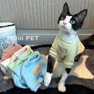 HOiii PET 双面绒保暖德文衣服斯芬克斯无毛猫衣服加厚舒适潮牌酷