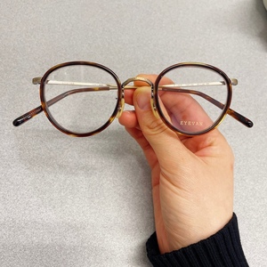 日本代购 Eyevan眼镜E-0509梨形镜架精美金属雕花钛合金 日本制造