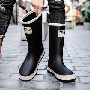 日式雨靴男女成人户外登山水鞋长筒胶鞋钓鱼耐磨防水防滑情侣雨鞋