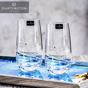 英国DARTINGTON施华洛世奇水晶杯家用牛奶水杯果汁杯威士忌洋酒杯