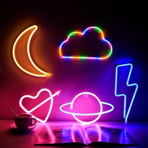 SOKKA月兰芯LED造型灯月亮云朵霓虹灯闪电寝室房间背景装饰挂墙灯