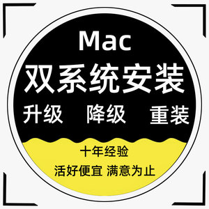 Mac双系统重装MacBook升降级Pro苹果电脑Air恢复OSX做启动u盘Mini