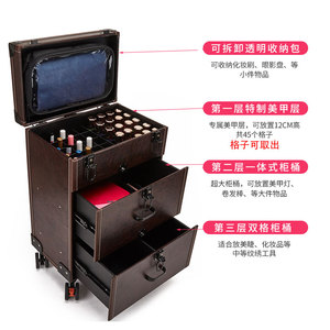 美甲行李箱专业化妆箱拉杆跟妆师专用高档多层大容量纹绣工具箱子