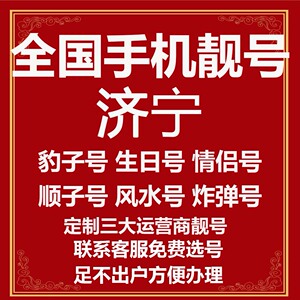 山东济宁选号好号靓号电信风水本地吉祥电话号码连号手机生日号卡