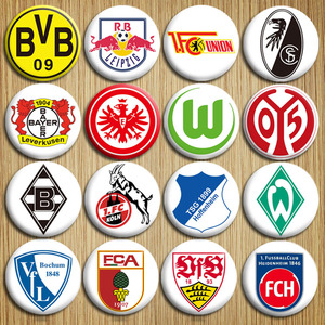德国足球甲级联赛Bundesliga德甲俱乐部队徽标识徽章胸牌多特蒙德