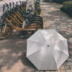 全自动雨伞黑胶日系简约男女三折叠晴雨伞两用防晒防紫外线太阳伞