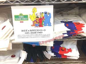 现货 日本本土 UNIQLO 优衣库 kaws 芝麻街联名 T恤 短袖 2件包邮