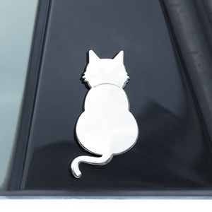 金属3D立体猫猫车贴卡通可爱欧拉好猫芭蕾猫闪电猫改装装饰贴车标
