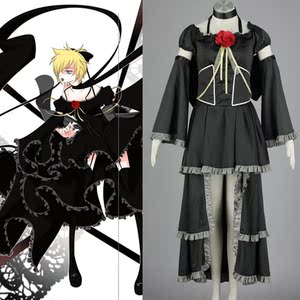 Cosplay服装初音家族 镜音玲装5代 黑化版cosplay女装现货 阿里巴巴找货神器