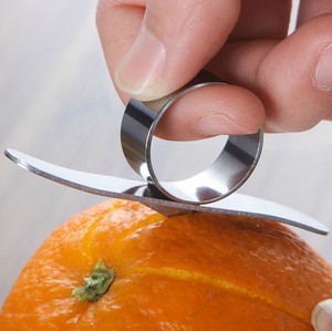 不锈钢剥橙器创意指环橙子去皮器橘子柚子剥皮器开橙器厨房小工具