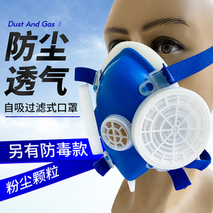 防毒口罩防尘喷漆专用化工异味气体工业粉尘自吸过滤式防护面具