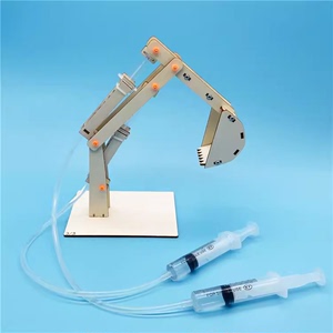 科技小制作小发明DIY科学实验模型手工材料针筒注射器液压挖掘机
