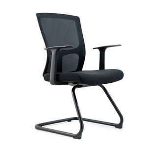 弓形电脑椅职员久坐舒适办公室会议椅学生家用靠背固定网办公椅子