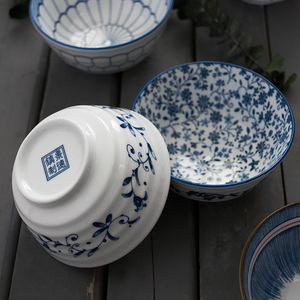 景德镇日式陶瓷碗创意餐具5.5英寸碗米饭碗 吃饭碗家用釉下彩单碗